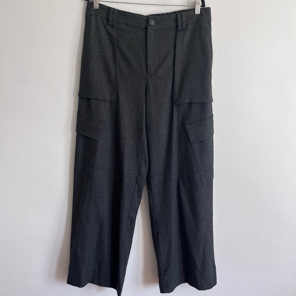 VINCE FLANNEL WIDE LEG RAVER PANT - Picture 4 of 13